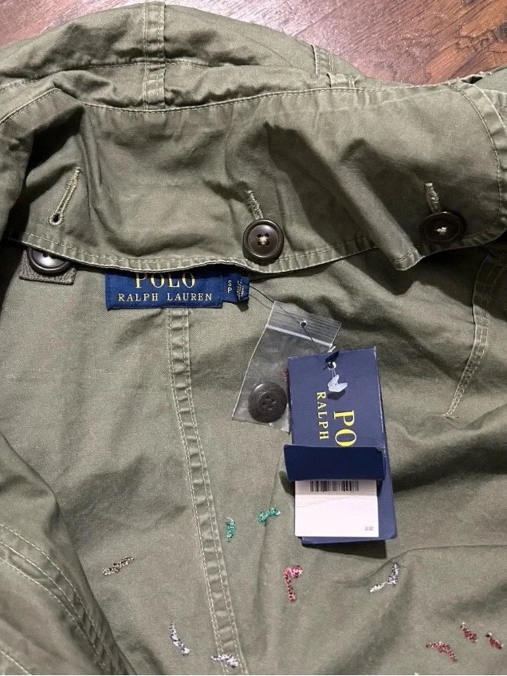 VTG Polo Ralph Lauren Hawaii Souvenir Field Jacket US Naval PRL  Eagle Map S